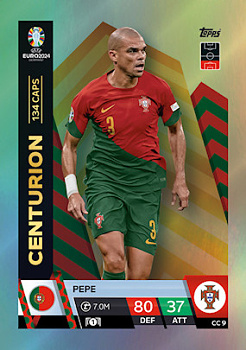 Pepe Portugal Topps Match Attax EURO 2024 Centurion #CC9